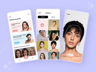 Makeover AI App 3d app branding design ecommerce graphic design illustration logo makeover makeup products typography ui ux vector website