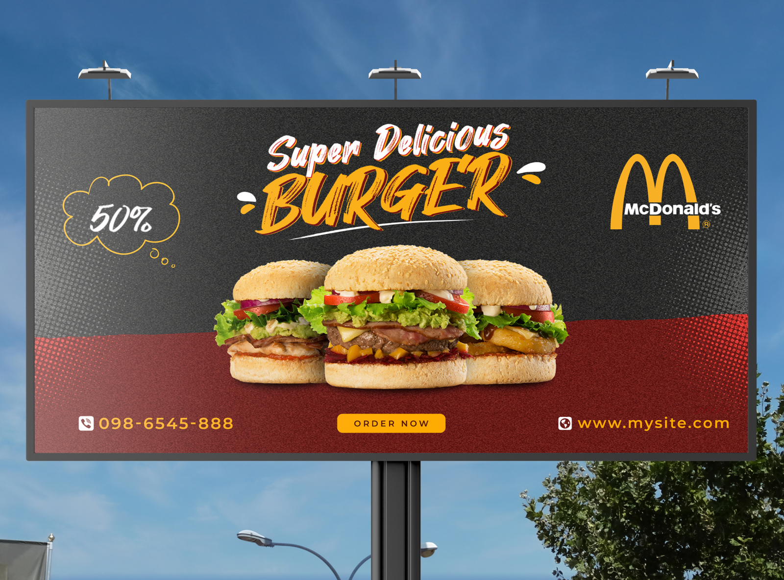 Burger Billboard Design, Signboard Design. By Ui Sprite On Dribbble