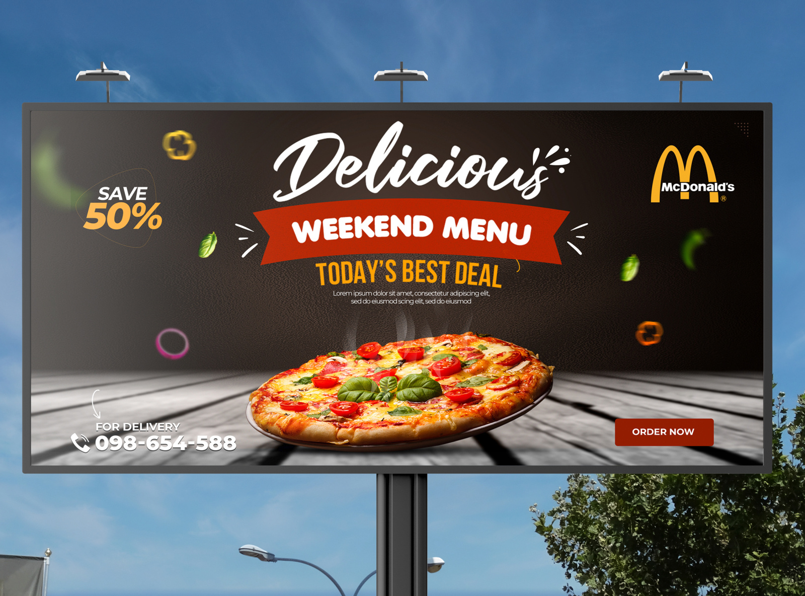 Pizza Billboard Design, Signboard Design, Signage Design. by Ui Sprite ...