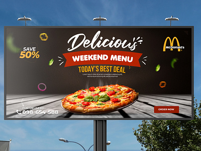 Pizza Billboard Design, Signboard Design, Signage Design.