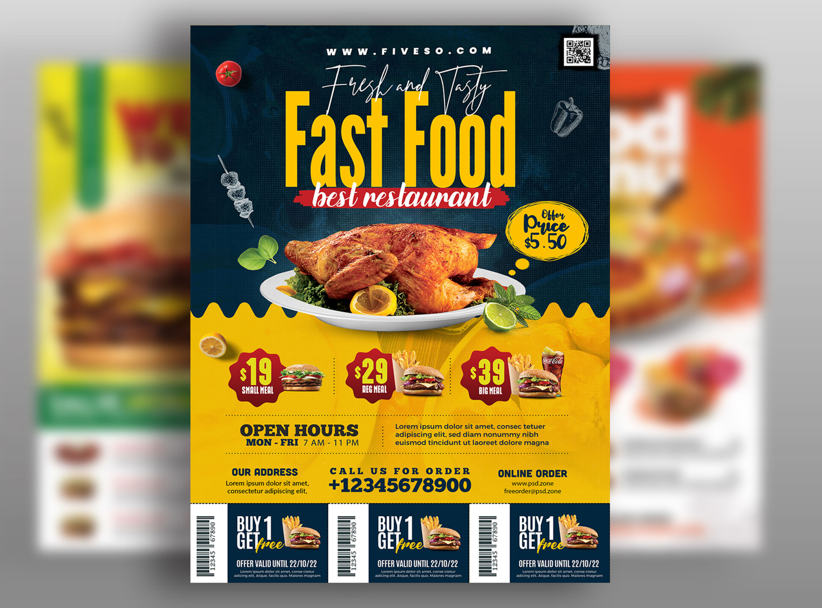 Restaurant Flyer Design by Ui Sprite on Dribbble