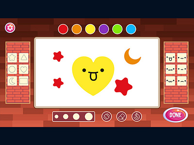 Smiley Shapes Game cool game design game assets game character game design game sprite game ui kids game mobile game mobile ui puzzle game