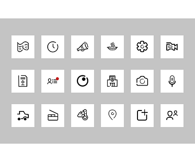 Icon Set for a Film Production App design icon icon set sketch