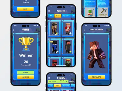 Boys Skins for Minecraft app design game graphic design ui ux