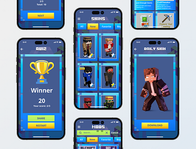 Boys Skins for Minecraft app design game graphic design ui ux