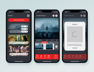 Video Editor for Youtube app design game graphic design ui ux