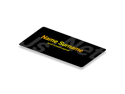 Software developer business card branding design graphic design simple typography