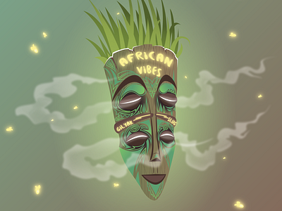 African Vibe 2d africa animation art design graphic design illustration mask neon vector vibe