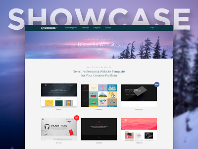 Online Portfolio Websites - Seekskills creative design designer flat portfolio showcase template theme website