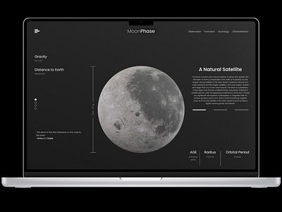 MoonPhase Landing Page Design design digital graphic design illustration ui ux website