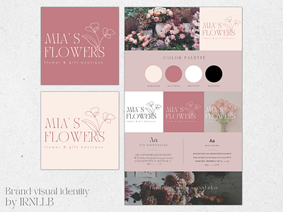 [VISUAL BRANDING for a flower & gift boutique 🌸] brand design brand identity branding graphic design logo logo design visual branding