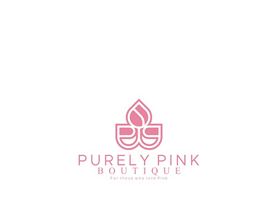 Purely Pink logo design branding design graphic design illustration logo