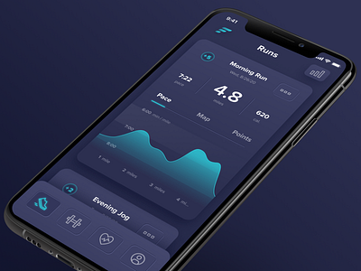 Fitness App data visualization fitness app neumorphic visual design