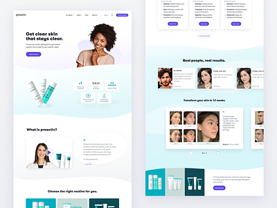 Skincare site on desktop and mobile gradient marketing design visual design website