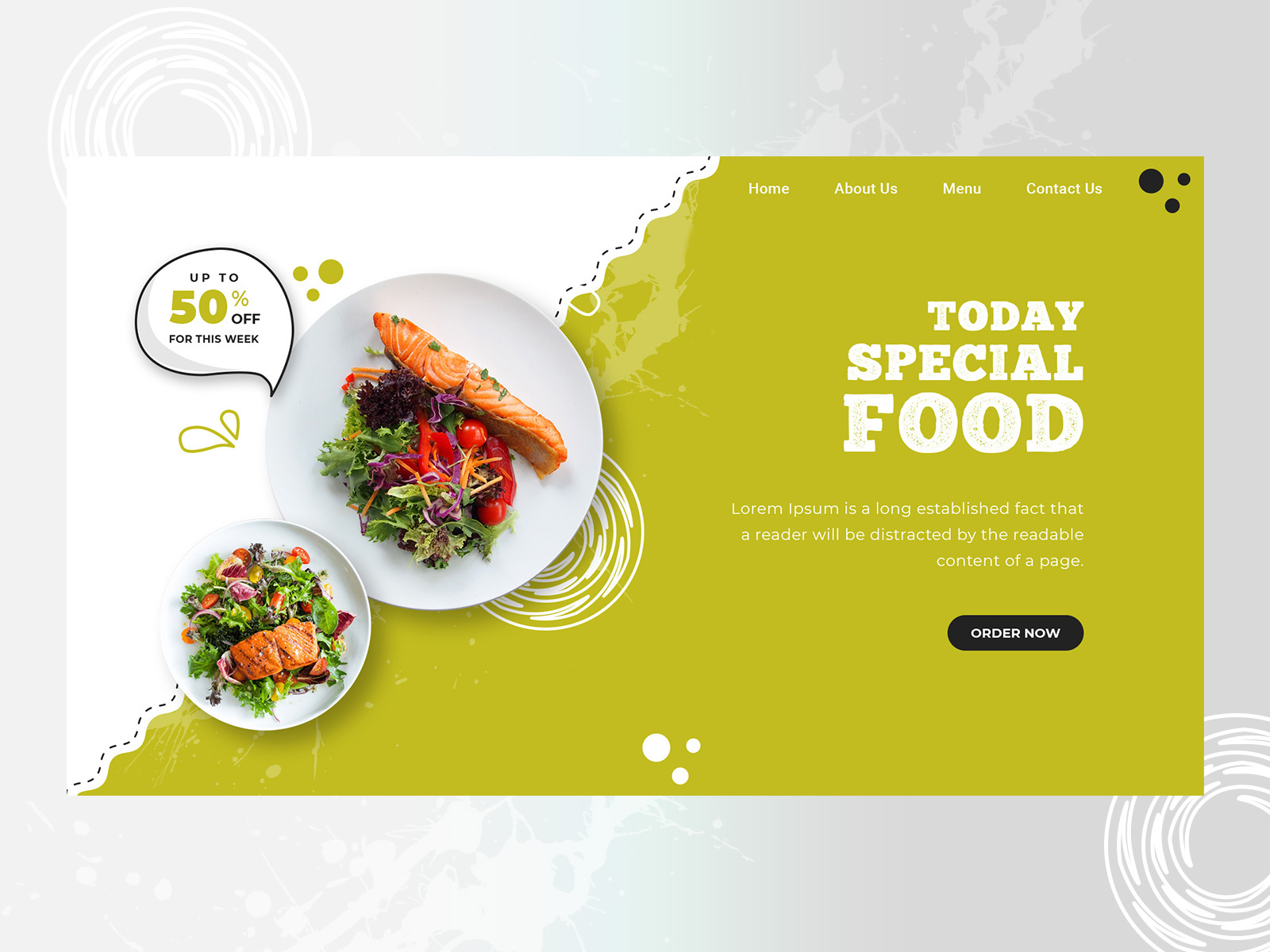 Special Food Website Hero Banner Design By Jaydeep Kaila On Dribbble