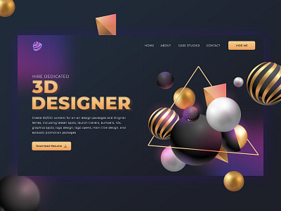 Hire Dedicated 3D Designer 3d 3d art 3d artist 3dsmax art banners blender3d cinema4d creative graphic hero banner modeling photoshop ui ux webdesign website