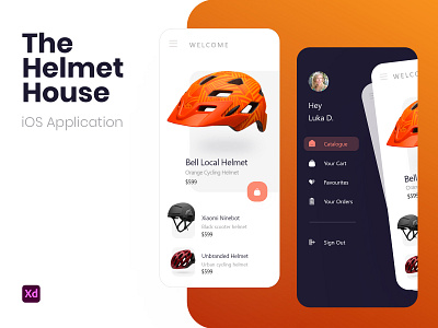 The helmet house app UI design app app design apple graphic ios ui ui kit ui ux visual design xd design