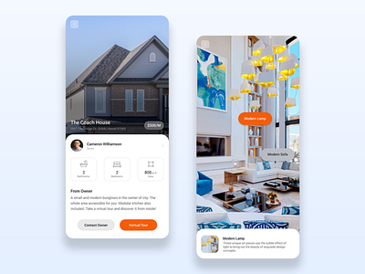 Virtual home tour app design