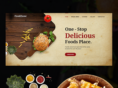 Foodzone Website Banner banner food food art hotel restaurant website