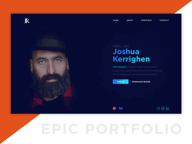 Epic Portfolio graphic graphic design webdesign uxdesign uidesign uiux banner web personal portfolio epic