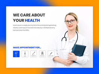 Doctor Homepage design appointment creative doctor healthcare homepage hospital landingpage websitedesign