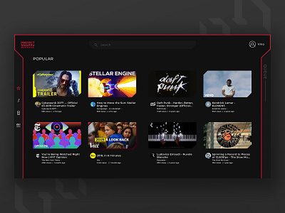 Project Sivappu - Alternative front-end for YouTube cyberpunk dark minimal modern ui ux web