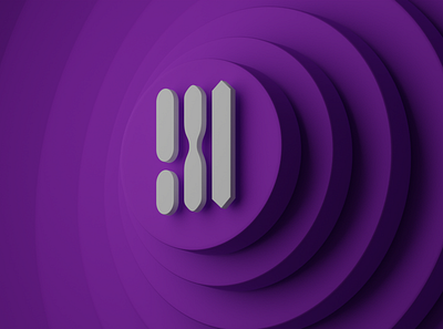 3D Logo 3d blender lightning logo purple