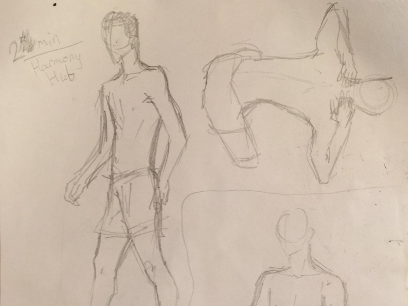 Timed life figure drawing 2 minutes (5/9) 1/2 by kepler/nyan/rat on