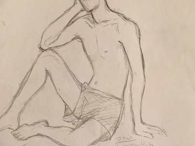 Timed life figure drawing - 10 minutes (7/9)