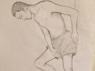 Timed life figure drawing - 20 minutes (8/9) anatomy art drawing figure live sketch traditional