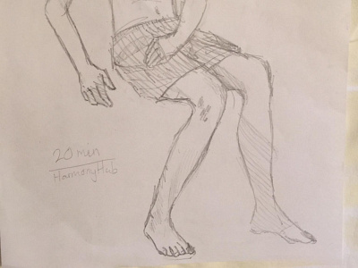 Timed life figure drawing - 20 minutes (9/9) 1/2 anatomy art drawing figure live sketch traditional