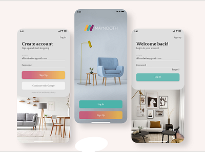 Furniture Mobile UI adobexd app furniture ui ux