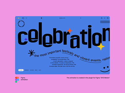 Festive confetti (Animation in figma) animation animator celebration composition design figma fireworks landing landing page line line animation motion graphics party plugin svg motion trend tutorial typography ux vector