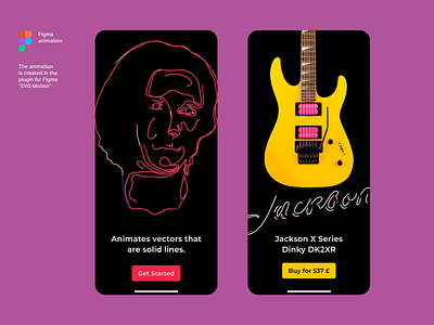 Animation options (Animation in Figma) animation app bust composition design figma guitar line line animation mettal motion graphics music plugin portrait rock svg motion text animation trend tutorial ux