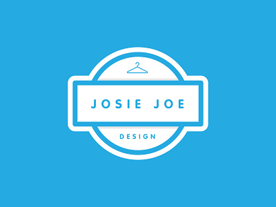 Josie Joe Design blue brand clean clothing kids logo simple vag rounded