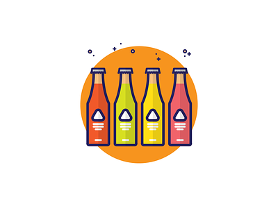 Soda bottle illustration line pop soda vector