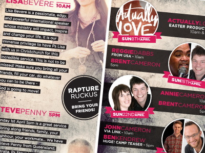 April Calendar april banner calendar church dl gotham graphic design leaflet pastor speaker texture typography vintage