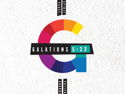 Galations bible franchise bold graphic design poster texture typography verse