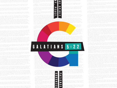 Galations bible franchise bold graphic design poster texture typography verse