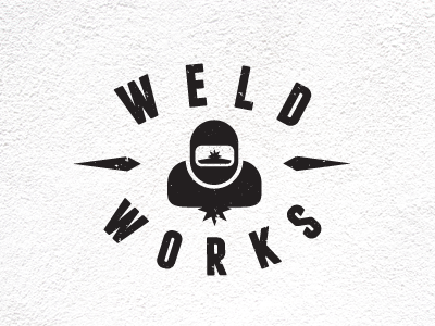 Weld Works black branding graphic design logo mark weld