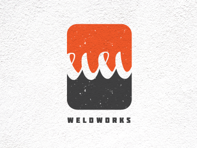 Weld Works black branding graphic design logo mark weld