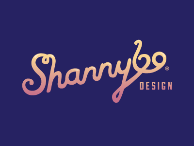 Shannybo custom type graphic design logo mark signature type