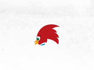 Woody Woodpecker bird graphic design logo red texture twitter vector woody