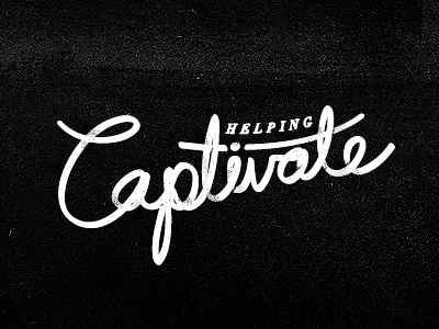 Captivate black canvas custom type graphic design script type