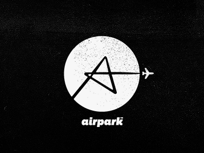 Airpark airplane black brand logo mark park