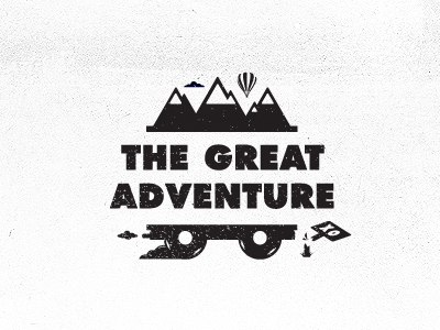 Great Adventure adventure black futura graphic design stamp type