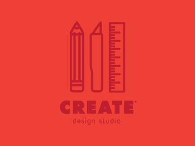 Create 2 brand create futura graphic design logo mark red