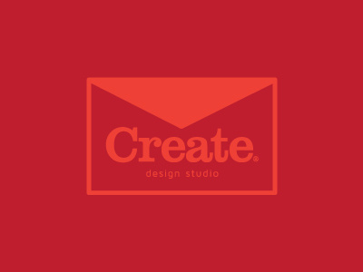 Create3 brand create graphic design logo mark red