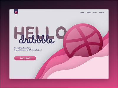 Hello Dribbble 👋 colors debut dribbble first design first shot hello interface ui ui design ux ux design web