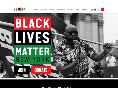 BLM-Greater-NY Landing page design